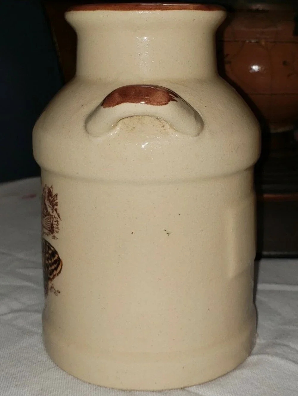 Vintage Double Handled Stoneware Crock/Jug Made In Taiwan